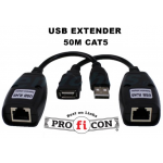 USB EXTENDER 50M CAT5 Pro.fi.con οικονομική συσκευή επέκτασης της λειτουργίας μεταφοράς δεδομένων, μέσω καλωδίου UTPCat5 σε μεγάλη απόσταση
